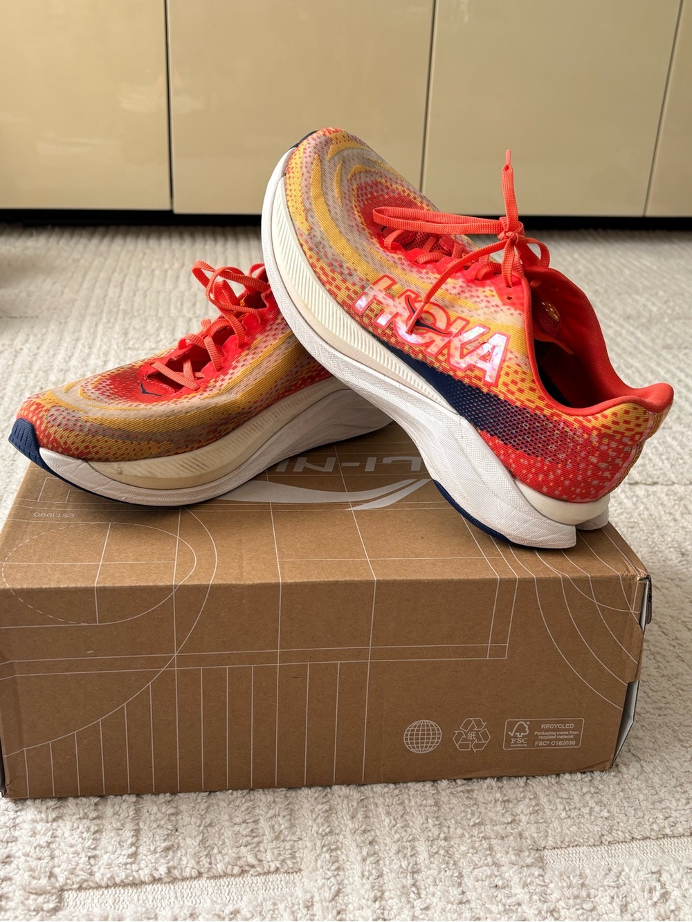 HOKA Mach X (Flame / Sherbert) | Size 10.5